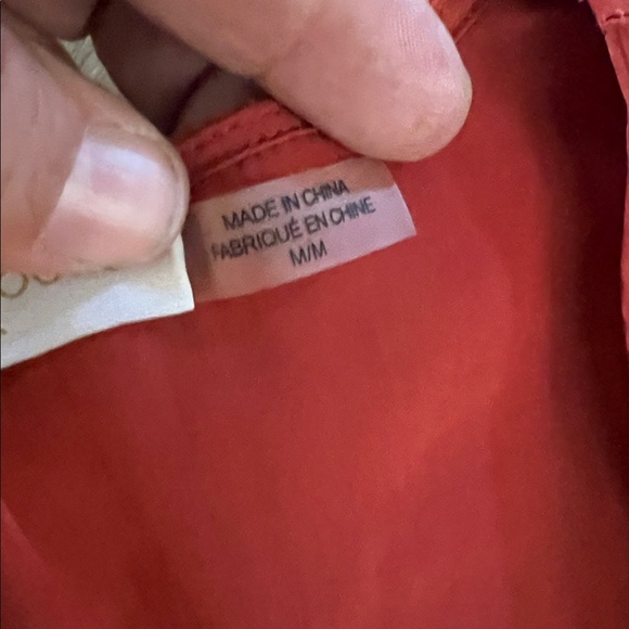 Ramy Brook Kiara Ruffle Mini Dress Brick Red M Sleeveless Smocked Waist Tiered - Picture 5 of 9